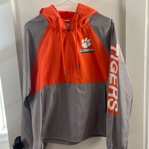 Champion Clemson Tigers Orange and Gray Varsity Jacket